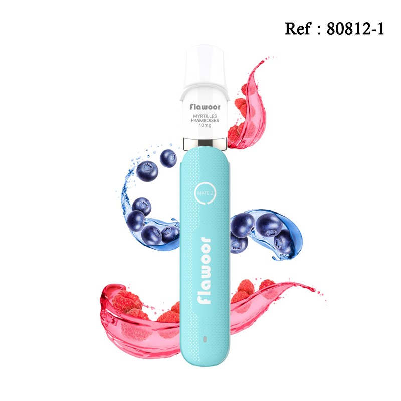 Flawoor Mate 2 Refillable Puff Kit - Blueberry Raspberry 10mg/mL