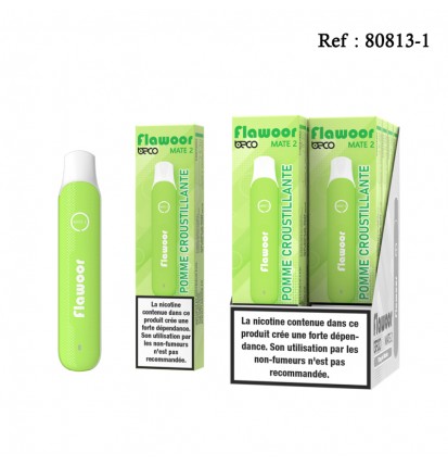 Kit Puff Flawoor Mate 2 rechargeable - Pomme croustillante 10mg/mL