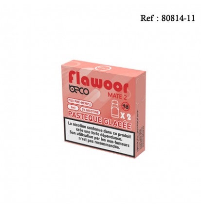 Pod Flawoor Mate Pastèque glacée 10mg/mL pré-rempli 2mL - 2 pcs