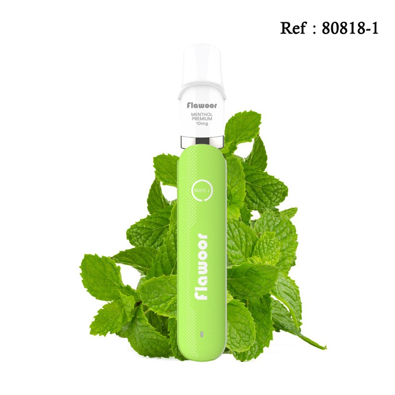 Kit Puff Flawoor Mate 2 rechargeable - Menthol premium 10mg/mL