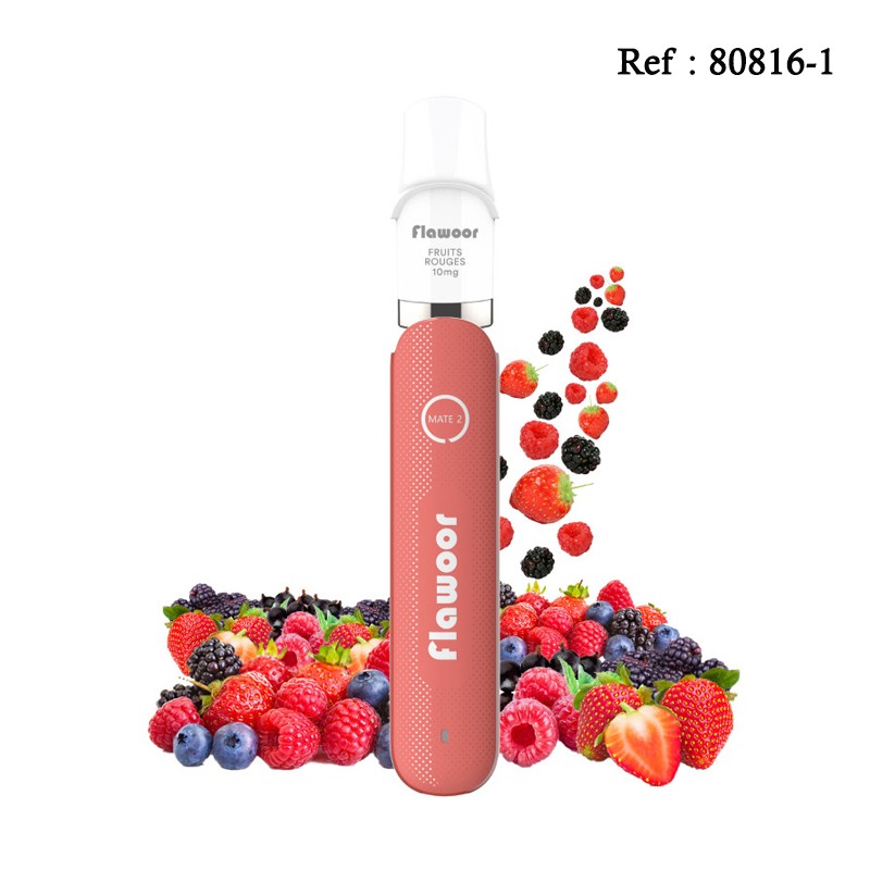 Flawoor Mate 2 Refillable Puff Kit - Red Fruits 10mg/mL