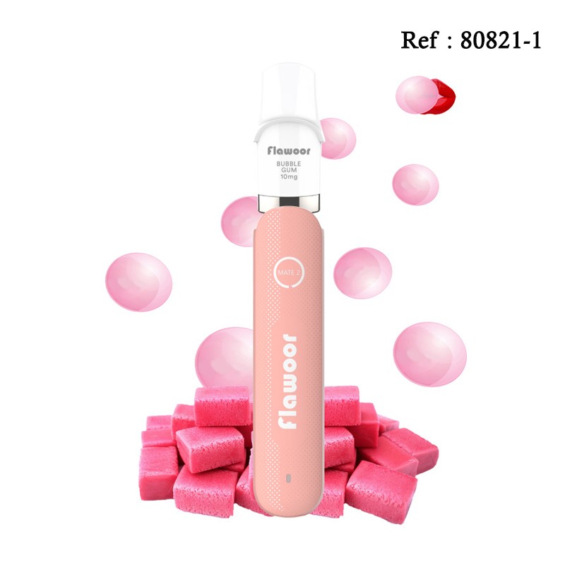 Kit Puff Flawoor Mate 2 rechargeable - Bubble Gum 10mg/mL