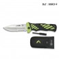 Knife 10 cm K25 Yowie Black/Green with nylon black pouch