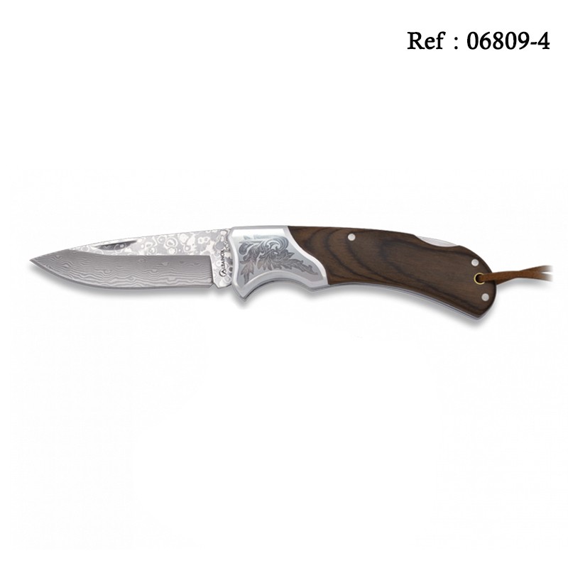 Knife Damas 7.5 cm engraved flowers