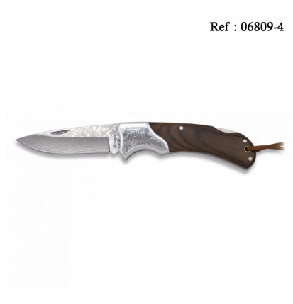 Knife Damas 7.5 cm engraved flowers