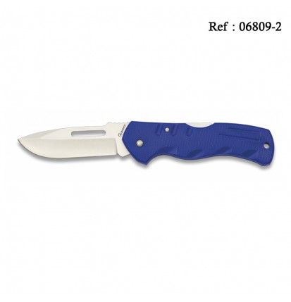 Knife 7.5 cm Blue with clip