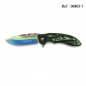 Knife 8.5 cm Rainbow Green with pouch