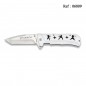 Knife Ninja/Shuriken 9 cm White with clip