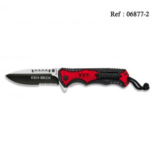 knife Keh-Beck 9 cm Black/Red with clip