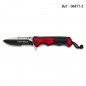 Couteau Keh-Beck 9 cm Noir/Rouge, avec clip