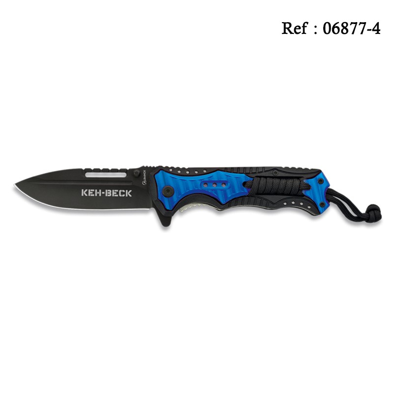 knife Keh-Beck 9 cm Black/Blue with clip