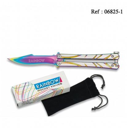 Knife Papillon 8 cm Rainbow