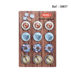 Pockete ashtray doming maritime assorted per 12 pcs