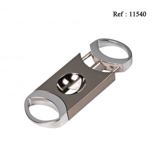 cigar cutter metal silver 23 mm with gift box