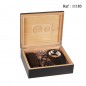 cigar humidor black for 15 cigars, with ashtray cigar cutter