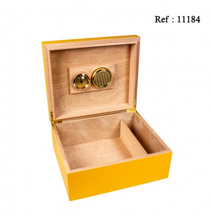 humidor CHE yellow for 40 cigars, 260 x 220 x 115