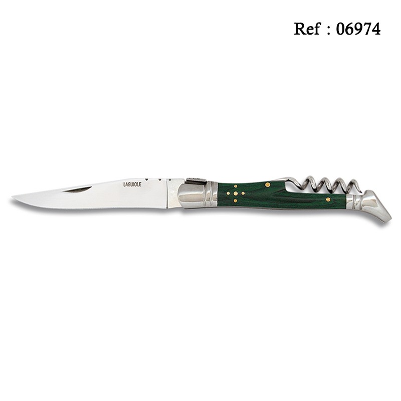 Couteau LAGUIOLE 9.5 cm TB Mikarta Vert