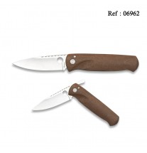 Couteau Bois Naturel 7.5 cm avec clip