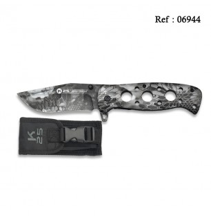 Couteau Tactique Python K25 lame pliante 8.6 cm, en étui