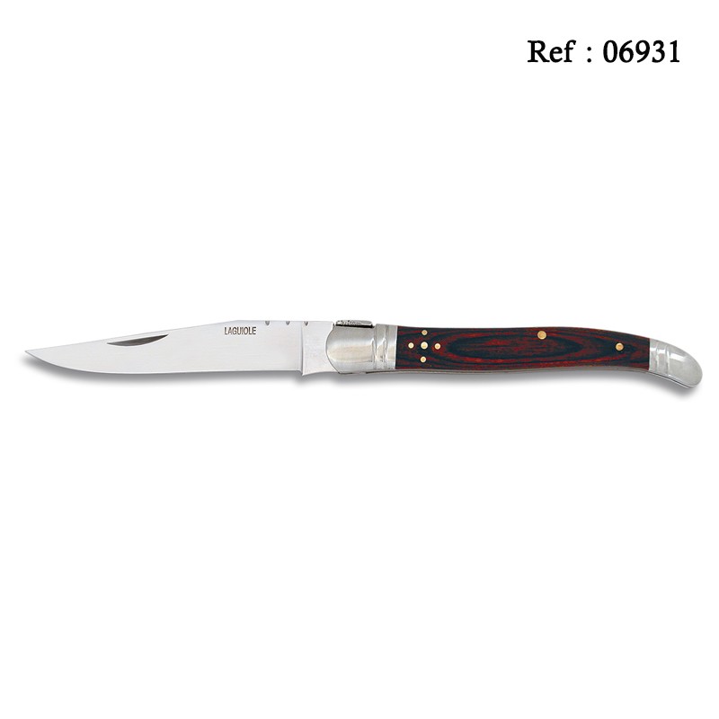 laguiole knife 9.5 cm Mikarta red