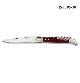 Couteau LAGUIOLE 9.5 cm TB Mikarta Rouge