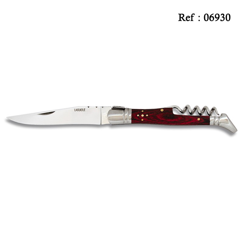 Couteau LAGUIOLE 9.5 cm TB Mikarta Rouge