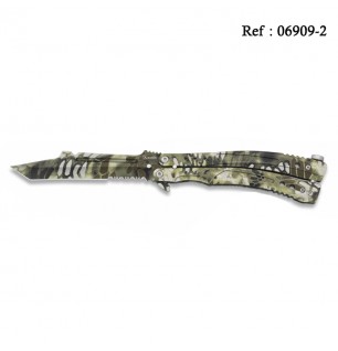 Knife Papillon 10.4 cm Python Green