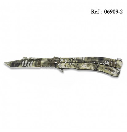 Knife Papillon 10.4 cm Python Green