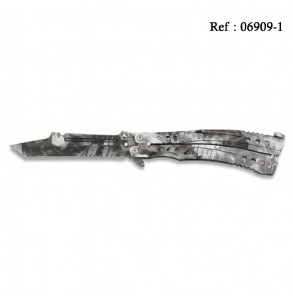 Knife Papillon 10.4 cm Python Black