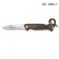 Knife laser ornated wood 8 cm Damas