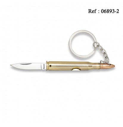 Couteau de Poche Balle de Fusil 4.4 cm, avec PC, Doré