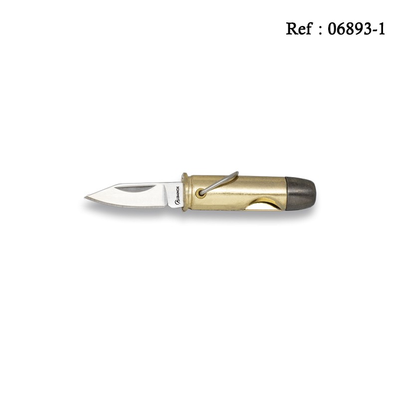 Pocket Knife Bullet 3 cm Zamak/Golden