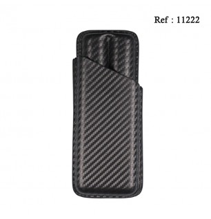 Cigar case  look carbon design for 2 cigars,18.5 lenght Ø 2.4 cm