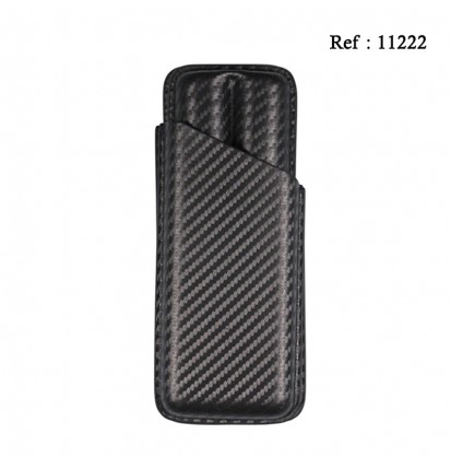 Cigar case look carbon design for 2 cigars,18.5 lenght Ø 2.4 cm