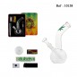 giftset bong Leaf 18 cm Ø 24 mm with accessories