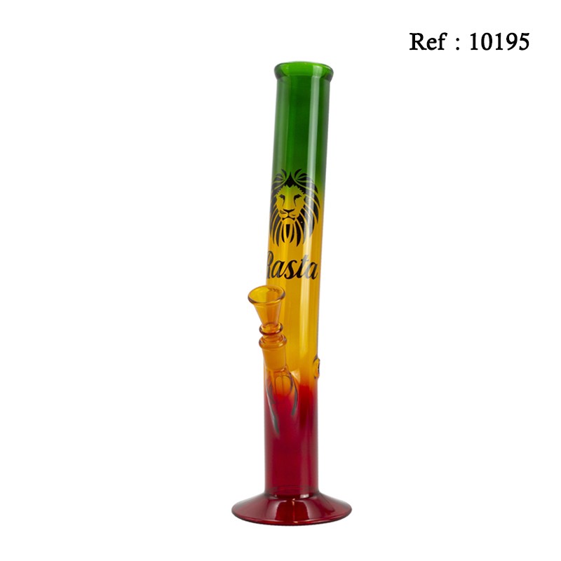 Bang 33 cm en verre Rasta, Ø 40 mm