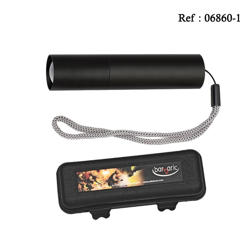 Pocket Flashlight Black USB 9.3 cm with USB cable