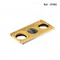 cigar cutter rectangular stainless steel gold mat