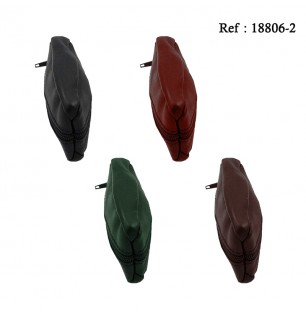 Porte Monnaie Cuir Agneau Oval Coloris assortis par 12 pcs