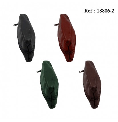 Porte Monnaie Cuir Agneau Oval Coloris assortis par 12 pcs