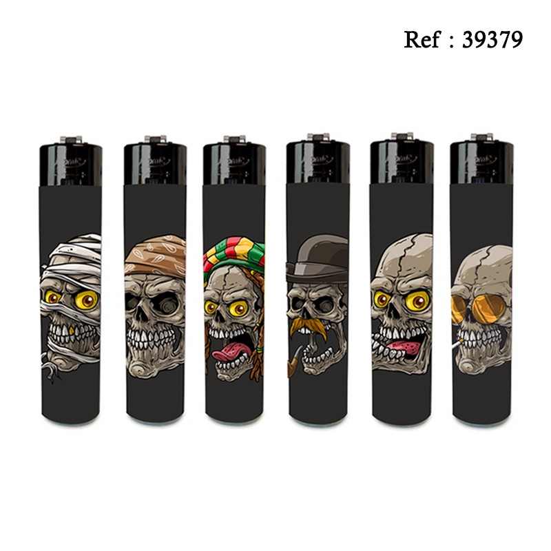 flint festival lighter death's head assorted per 24 pcs