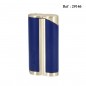 Lighter ADORINI jet curve blue yellow gold with cigar punch