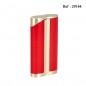 Lighter ADORINI jet curve red satin gold with cigar punch