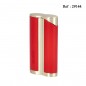 Lighter ADORINI jet curve red satin gold with cigar punch