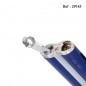 Lighter ADORINI jet curve blue satin silver with cigar punch