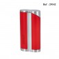 Lighter ADORINI jet curve red satin silver with cigar punch