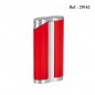 Lighter ADORINI jet curve red satin silver with cigar punch