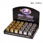 Cigarette extinguisher decor Dice gold and chrom assorted per 24 pcs