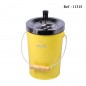 Bucket spinning ashtray Smoking Yellow H. 20 cm Ø 14 cm