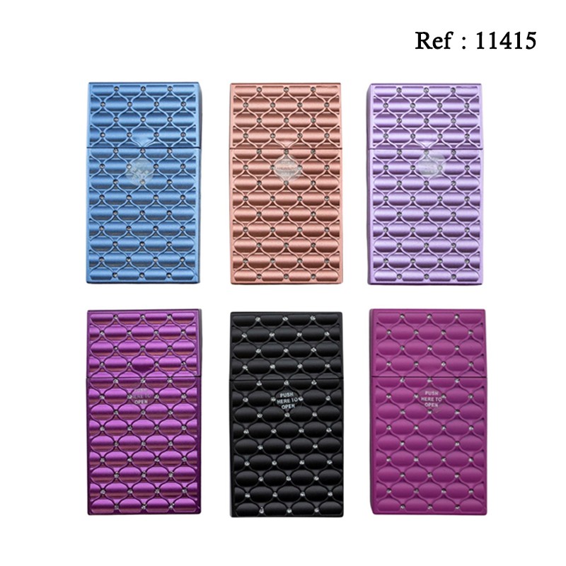 Cigarette box Slim 100S Strass assorted per 12 pcs